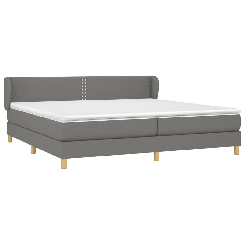 Thumbnail - vidaXL Boxspringbett mit Matratze Dunkelgrau 200x200 cm Stoff