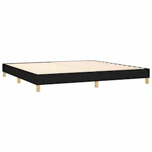 Box spring postel s matrací černá 200x200 cm textil - obrázek 4