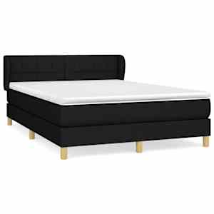 Box spring postel s matrací černá 140 x 190 cm textil - obrázek 2