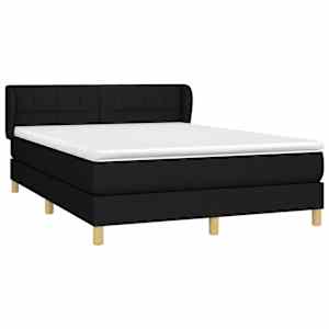 Box spring postel s matrací černá 140 x 190 cm textil - obrázek 3