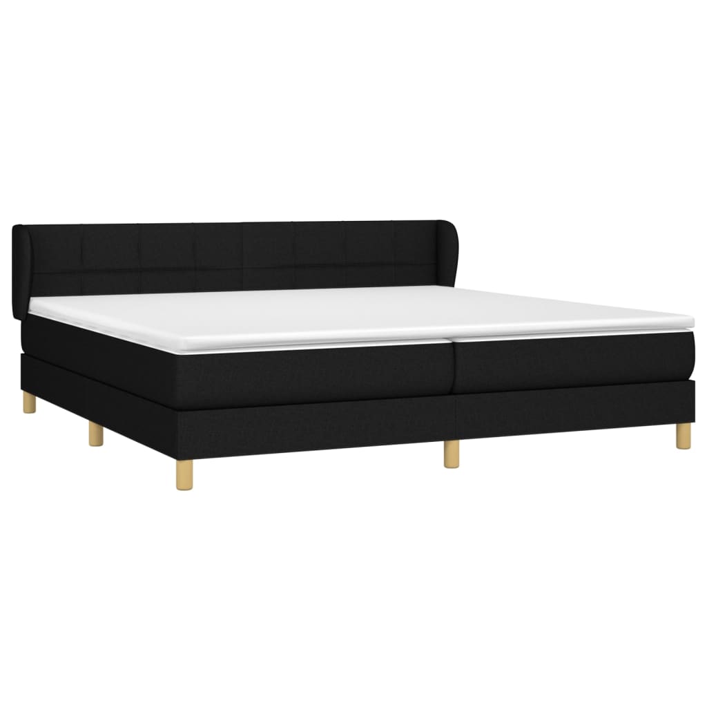 Thumbnail - vidaXL Boxspringbett mit Matratze Schwarz 200x200 cm Stoff