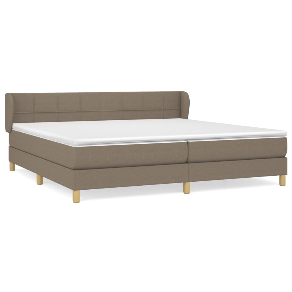 vidaXL Box spring postel s matrací taupe 200x200 cm textil