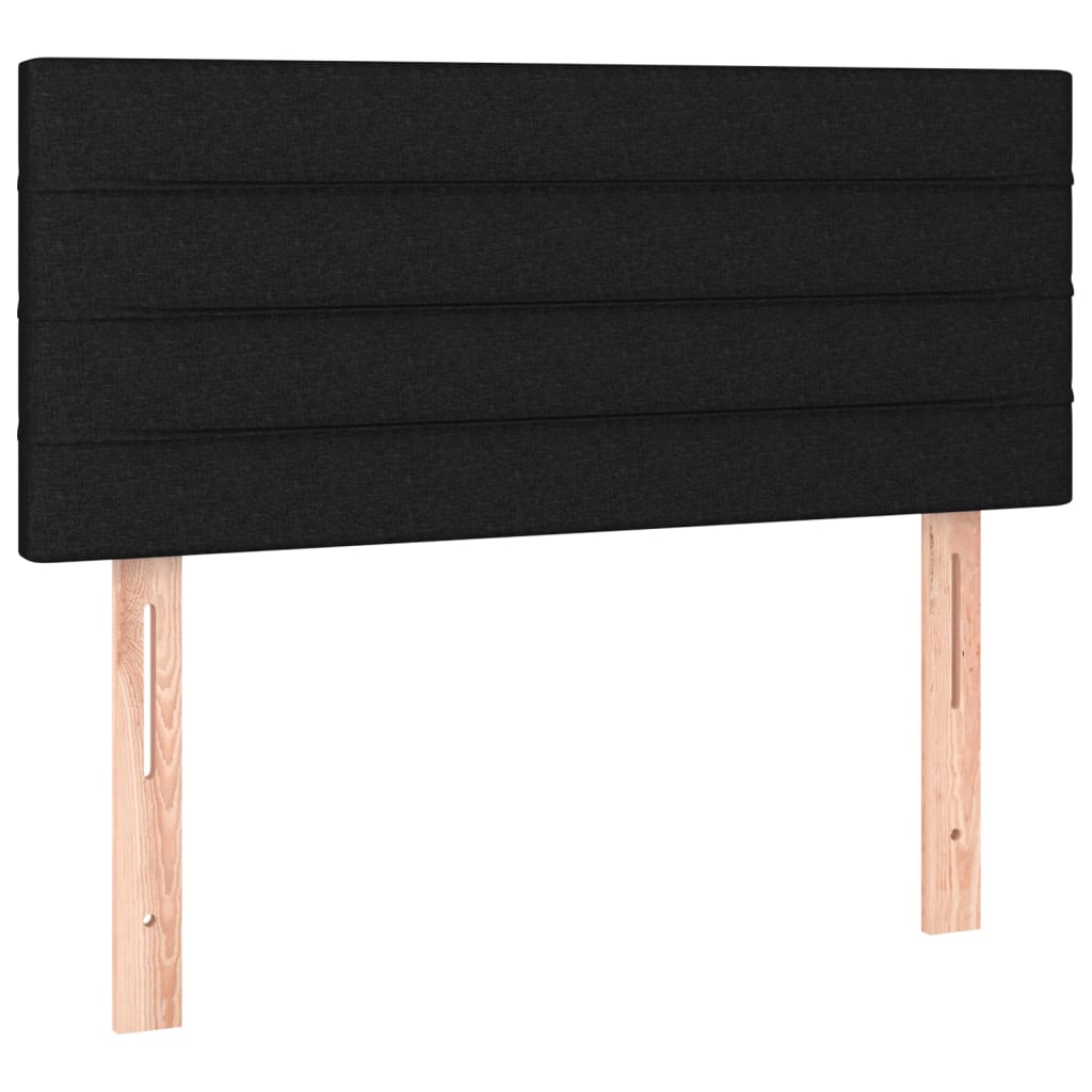 Box spring postelja z vzmetnico črn 90x190 cm blago