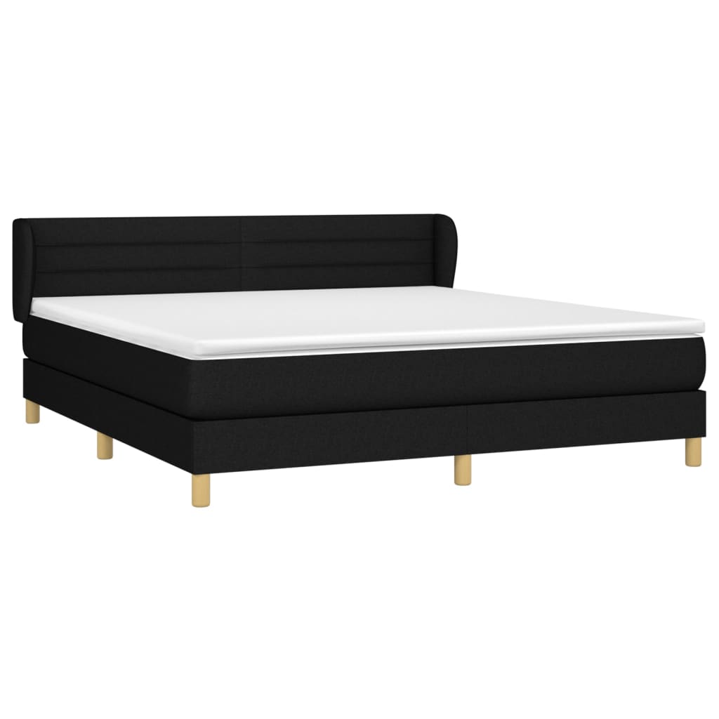 Thumbnail - vidaXL Boxspringbett mit Matratze Schwarz 160x200 cm Stoff