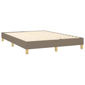 Box spring postel s matrací taupe 140x190 cm textil - obrázek 4