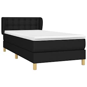 Box spring postel s matrací černá 90x190 cm textil - obrázek 3