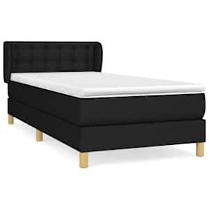 Box spring postel s matrací černá 100 x 200 cm textil - obrázek 2