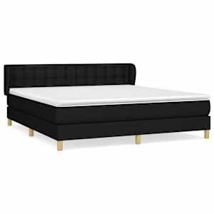Box spring postel s matrací černá 160x200 cm textil - obrázek 2