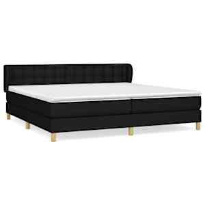 Box spring postel s matrací černá 200x200 cm textil - obrázek 2