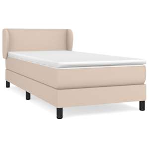 Box spring postel s matrací cappuccino 100x200 cm umělá kůže - obrázek 2