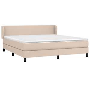 vidaXL Sommier &agrave; lattes de lit avec matelas Cappuccino 160x200 cm