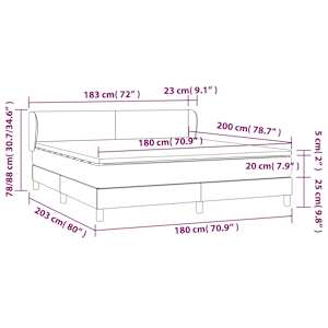 Box spring postel s matrací krémová 180x200 cm umělá kůže - obrázek 7