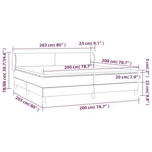 Box spring postel s matrací cappuccino 200 x 200 cm umělá kůže - obrázek 7