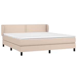 vidaXL Boxspring posteľ s matracom kapuč&iacute;nov&aacute; 160x200 cm umel&aacute; koža
