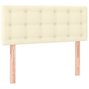 Box spring postel s matrací krémová 100x200 cm umělá kůže - obrázek 6