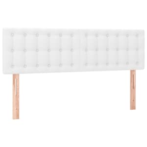 Box spring postel s matrací bílá 140 x 190 cm umělá kůže - obrázek 6