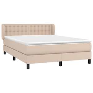 Box spring postel s matrací cappuccino 140x190 cm umělá kůže - obrázek 3