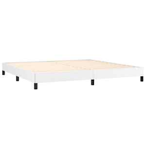 Box spring postel s matrací bílá 200x200 cm umělá kůže - obrázek 4