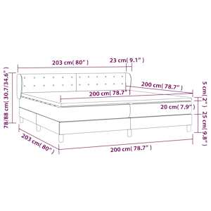 Box spring postel s matrací cappuccino 200 x 200 cm umělá kůže - obrázek 7