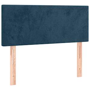 Box spring postel s matrací tmavě modrá 90x200 cm samet - obrázek 6