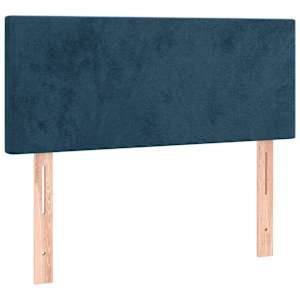 Box spring postel s matrací tmavě modrá 100x200 cm samet - obrázek 6