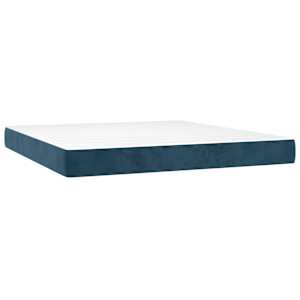 Box spring postel s matrací tmavě modrá 180x200 cm samet - obrázek 5