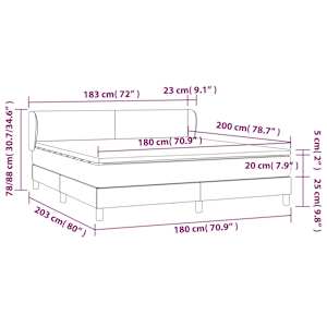 Box spring postel s matrací růžová 180x200 cm samet - obrázek 7