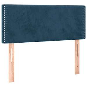 Box spring postel s matrací tmavě modrá 90x200 cm samet - obrázek 8