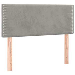 Box spring postel s matrací světle šedá 100x200 cm samet - obrázek 6