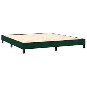 Box spring postel s matrací tmavě zelená 180x200 cm samet - obrázek 4