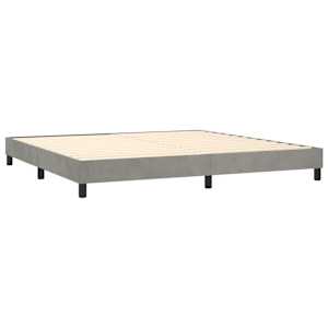 Box spring postel s matrací světle šedá 200x200 cm samet - obrázek 4