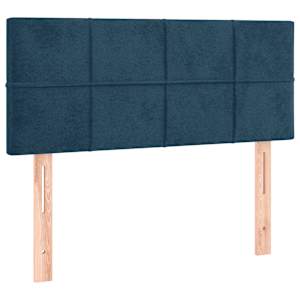 Box spring postel s matrací tmavě modrá 90x190 cm samet - obrázek 6