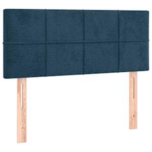 Box spring postel s matrací tmavě modrá 90x200 cm samet - obrázek 6