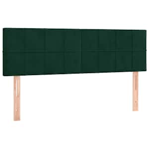Box spring postel s matrací tmavě zelená 140x190 cm samet - obrázek 6