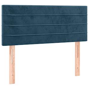 Box spring postel s matrací tmavě modrá 80 x 200 cm samet - obrázek 6