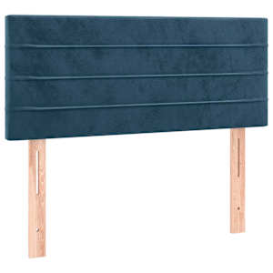 Box spring postel s matrací tmavě modrá 90x200 cm samet - obrázek 6