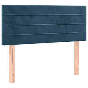 Box spring postel s matrací tmavě modrá 100x200 cm samet - obrázek 6