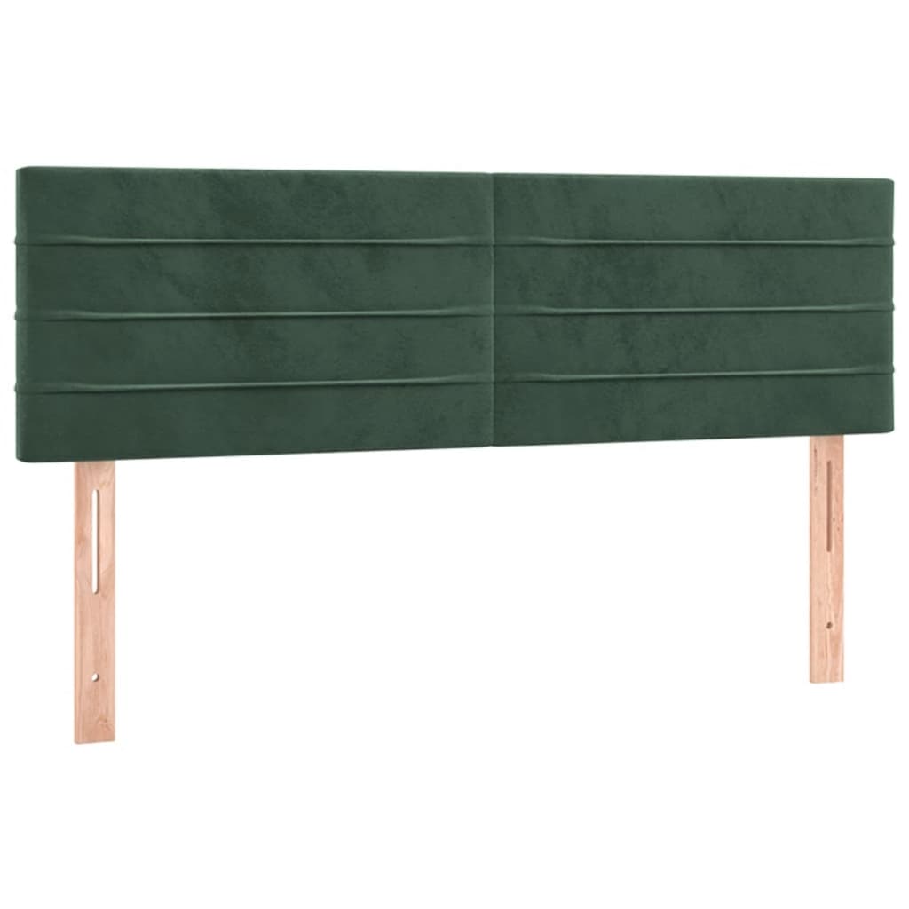 Pat box spring cu saltea, verde închis, 140x200 cm, catifea