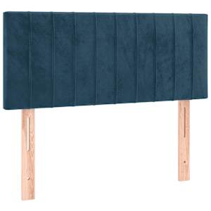 Box spring postel s matrací tmavě modrá 90x200 cm samet - obrázek 6
