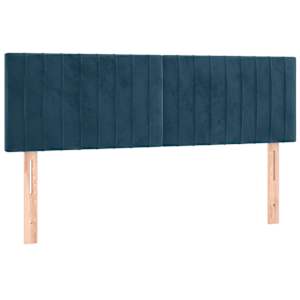 Box spring postel s matrací tmavě modrá 140x190 cm samet - obrázek 6