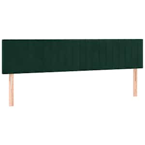Box spring postel s matrací tmavě zelená 200x200 cm samet - obrázek 6
