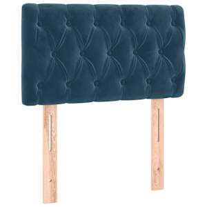 Box spring postel s matrací tmavě modrá 200x200 cm samet - obrázek 6