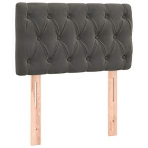 Box spring postel s matrací tmavě šedá 80 x 200 cm samet - obrázek 6