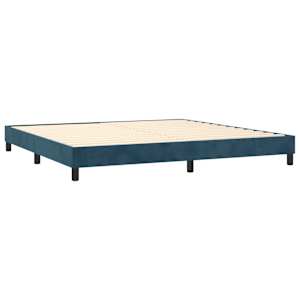 Box spring postel s matrací tmavě modrá 200x200 cm samet - obrázek 4