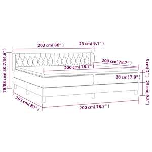 Box spring postel s matrací tmavě modrá 200x200 cm samet - obrázek 8