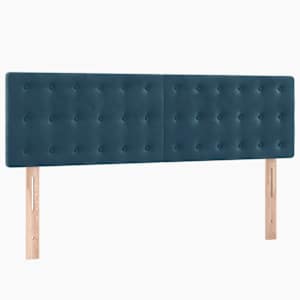 Box spring postel s matrací tmavě modrá 140x190 cm samet - obrázek 6