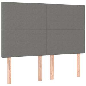 Box spring postel s matrací tmavě šedý 140 x 190 cm textil - obrázek 6