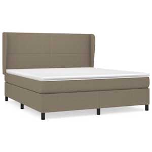 Box spring postel s matrací taupe 160x200 cm textil - obrázek 2