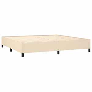 Box spring postel s matrací krémová 200x200 cm textil - obrázek 4