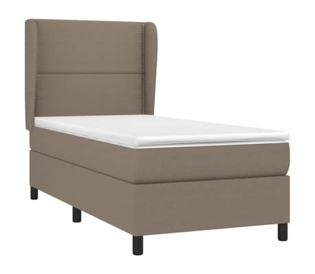 vidaXL Posteľn&yacute; r&aacute;m boxsping s matracom sivohned&yacute; 80x200 cm l&aacute;tka